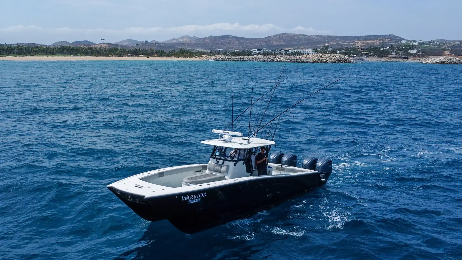 Warrior 37 ft Freeman Catamaran — Los Cabos fishing charter