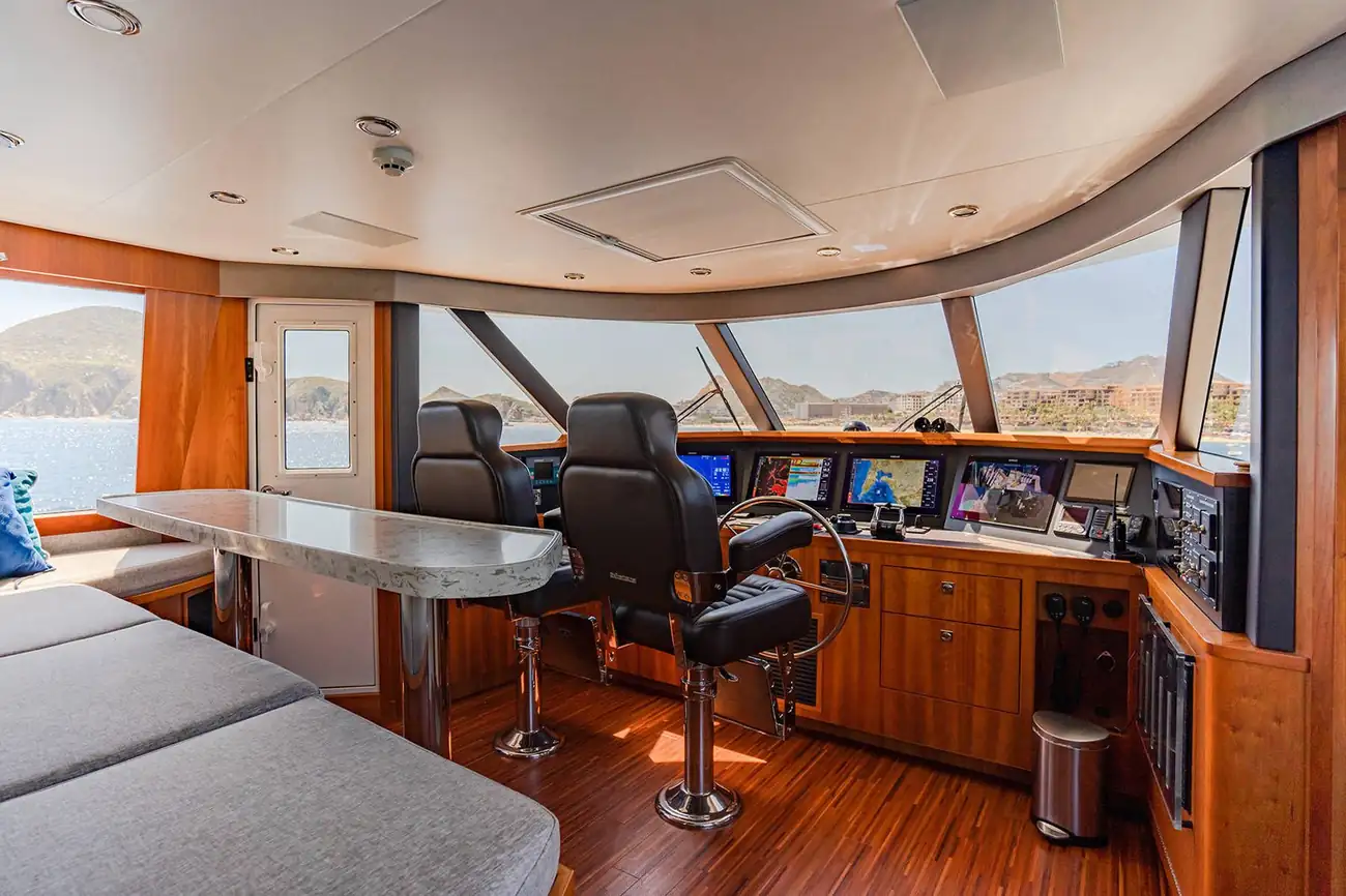 Aboard the Mardiosa yacht