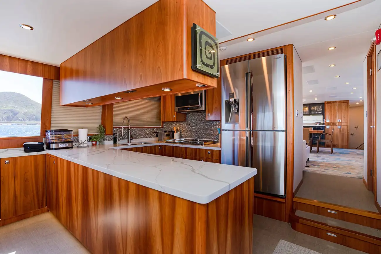 Aboard the Mardiosa yacht