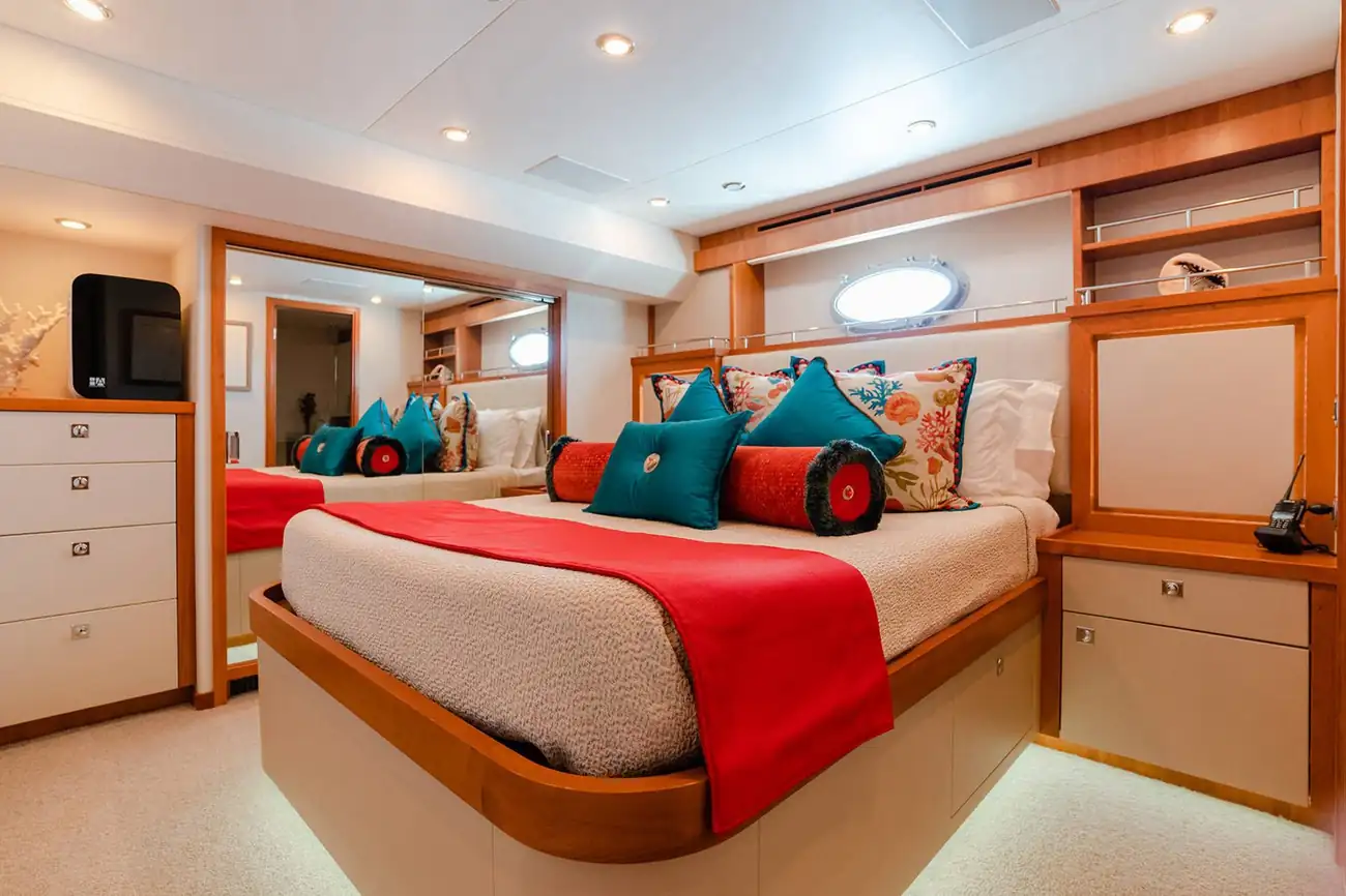Aboard the Mardiosa yacht