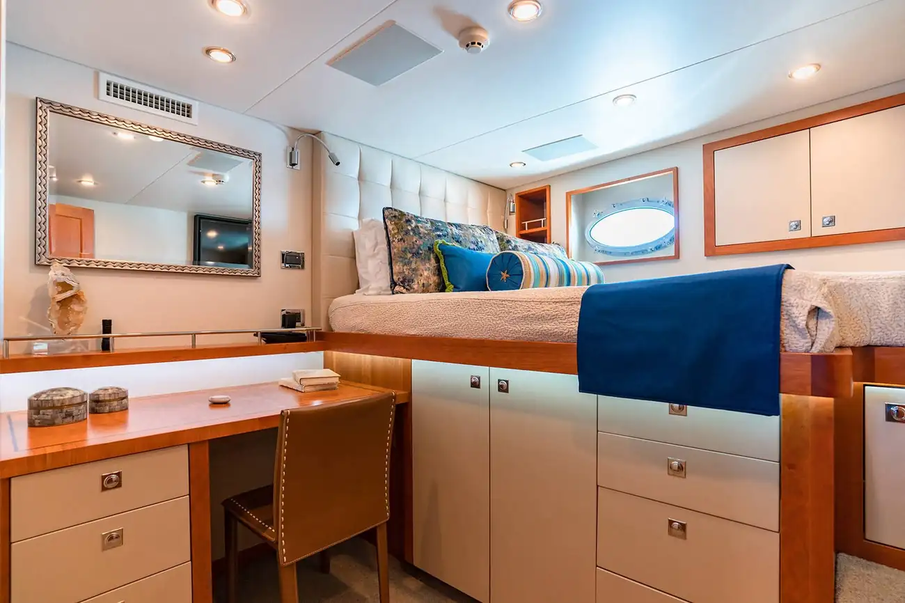 Aboard the Mardiosa yacht