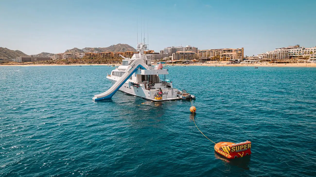 Aboard the Mardiosa yacht