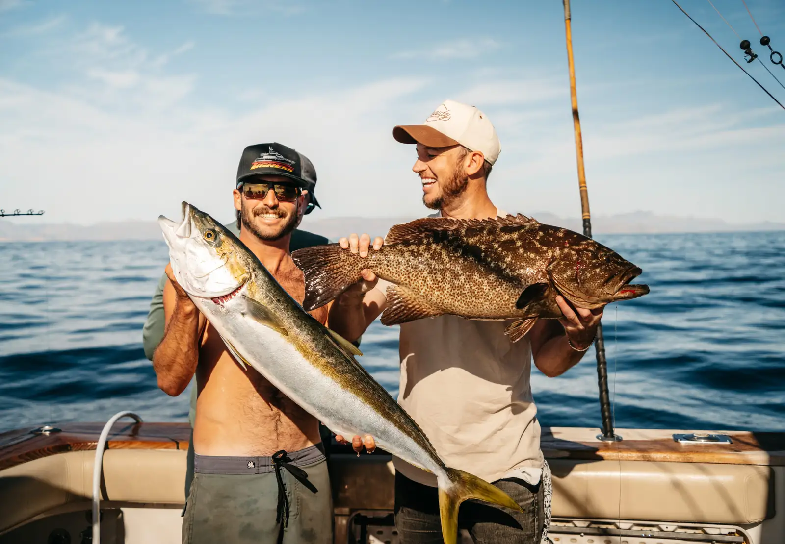 Cabo sportfishing at golden hour